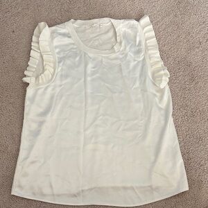 MELISSA NEPTON Cream Ruffle Sleeve Blouse